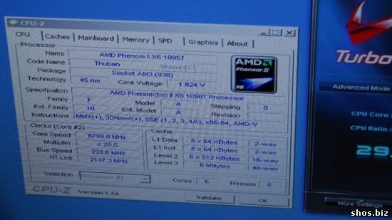 Шестиядерник AMD Phenom II X6 1090T BE разогнан до рекордных 6,8 ГГц на жидком азоте